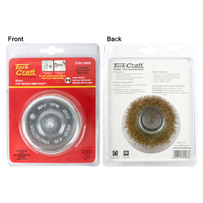 (image for) Wire Cup Brush 80mm X 6mm Shaft Blister