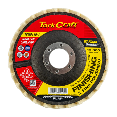 (image for) Flap Disc Wool Felt 115mm X 22.23mm Tcfd Polishing