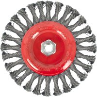 Wire Wheel Brush Single Section Twisted Plain 175mmxm14 Blister (image for) Wire Wheel Brush Single Section Twisted Plain 175mmxm14 Blister