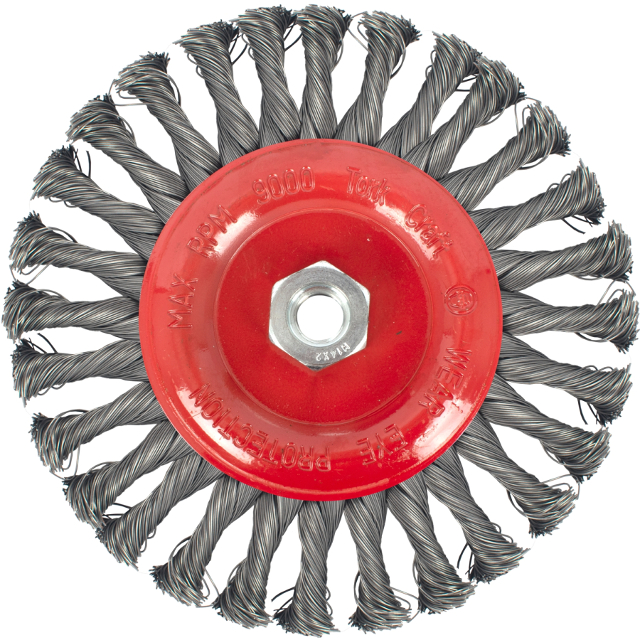 (image for) Wire Wheel Brush Single Section Twisted Plain 175mmxm14 Blister