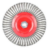 Wire Wheel Brush Single Section Twisted Stinger 175mmxm14 Blister (image for) Wire Wheel Brush Single Section Twisted Stinger 175mmxm14 Blister
