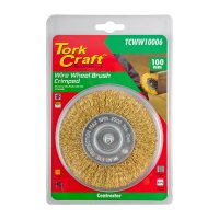 Wire Wheel Brush 100mm X 6mm Shaft Blister (image for) Wire Wheel Brush 100mm X 6mm Shaft Blister