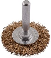 Wire Wheel Brush 38mm X 6mm Shaft Blister (image for) Wire Wheel Brush 38mm X 6mm Shaft Blister