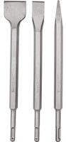 Sds Plus Chisel Set 3pce Pointed 14mm Flat 20mm Flat 40mm Tork Craft (image for) Sds Plus Chisel Set 3pce Pointed 14mm Flat 20mm Flat 40mm Tork Craft