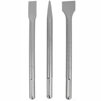 Sds Max Chisel 3pc Set 18x300mm Pointed 18x300x25mm Flat 18x300x40mm (image for) Sds Max Chisel 3pc Set 18x300mm Pointed 18x300x25mm Flat 18x300x40mm