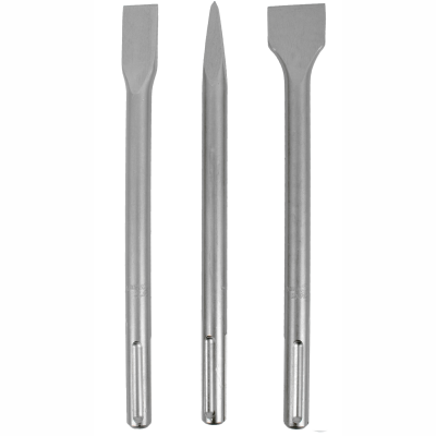 (image for) Sds Max Chisel 3pc Set 18x300mm Pointed 18x300x25mm Flat 18x300x40mm