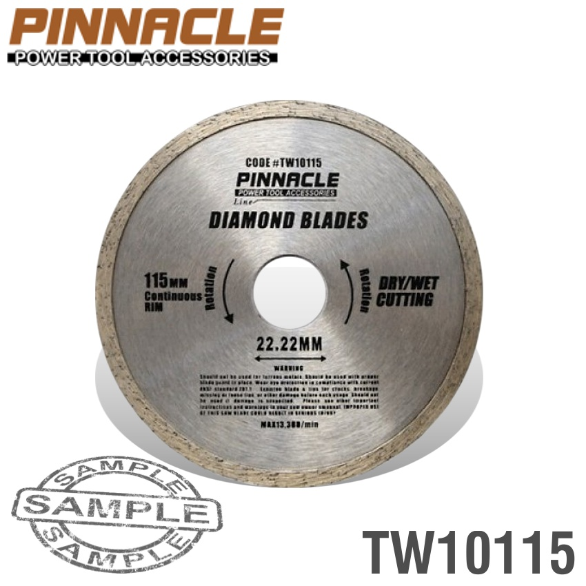 (image for) Diamond Blade Cont.rim 115x22.22mm Pinnacle
