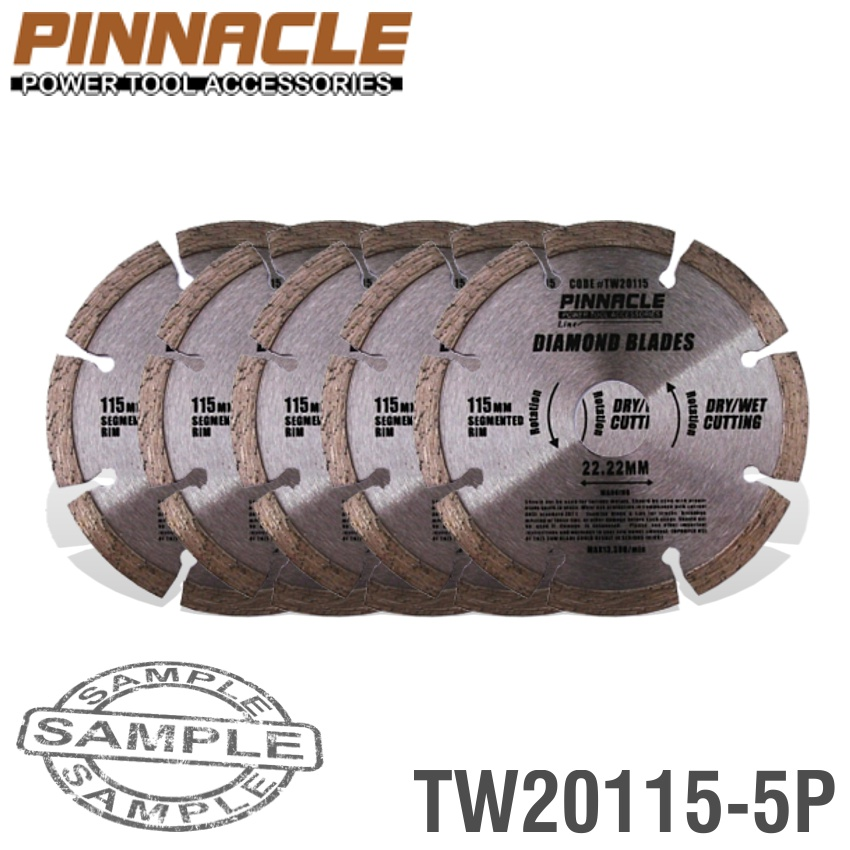 (image for) Diamond Blade Seg 115mm Pinnacle ( 5 Pack )