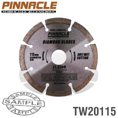 (image for) Diamond Blade Segmented 115mm Pinnacle Brand