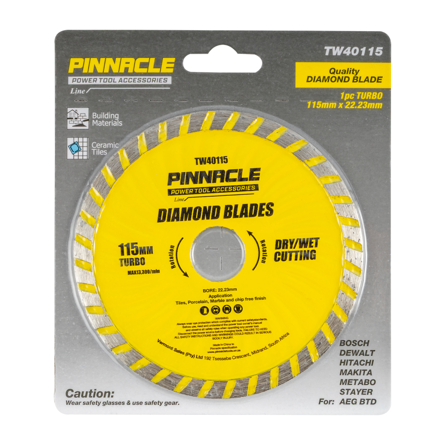 (image for) Diamond Blade Turbo Wave 115mm X 22.22 Pinnacle