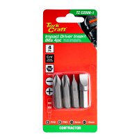 (image for) Impact Driver Insert Bits 4pc 5/16' Ph2/ph3/sl8mm/sl10mm