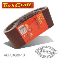 Tork Craft Sanding Belt 65 X 410mm 80 Grit 10/Pack