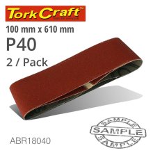 Tork Craft Sanding Belt 100x610mm 40grit 2/Pack