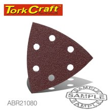 Tork Craft Sanding Triangle Velcro Sheet 80grit 94 X 94 X 94mm 5/Pack With Holes