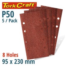 Tork Craft Sanding Sheet Orb 95 X 230mm 50gr With 8 Holes 5/Pk