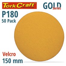 Tork Craft Gold Velcro Disc (50 Pieces) 180 Grit 150mm Without Hole