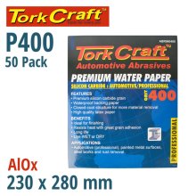 Tork Craft Premium Waterproof Paper 400 Grit 230 X 28 (50 Piece) Automotive