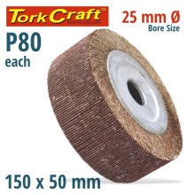 Tork Craft Flap Wheel 150 X 50 X 25mm Bore 80 Grit Per Each