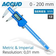 Accud Digital Caliper 0-200mm/0-8"