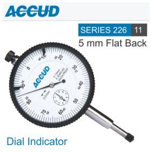 Accud Shockproof Dial Indicator Flat Back 5mm