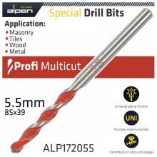 Alpen Profi Multicut Drill Bit 5.5mmx5.5mm