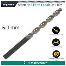 Alpen HSS Forte Cobalt Drill Bit 6mm