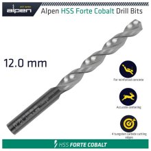 Alpen HSS Forte Cobalt Drill Bit 12mm