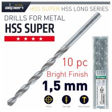 Alpen HSS Drill Bit Long 1.5 X 70mm Bulk