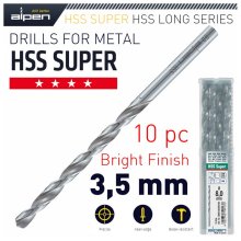 Alpen HSS Drill Bit Long 3.5 X 112mm Bulk
