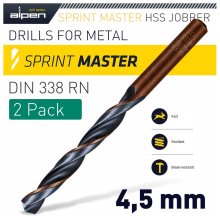 Alpen Sprint Master Din 338 4.5mm 2/Pack