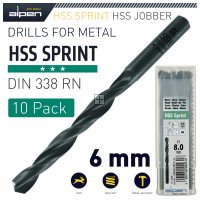 Alpen HSS Sprint Drill Bit 6.0mm Bulk Ind.Pack