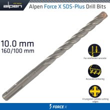 Alpen Force X 10.0 X160/100 Sds-Plus Drill Bit X4 Cutting Edges - Bulk