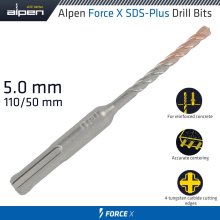 Alpen Force X 5.0 X 110/050 Sds-Plus Drill Bit X4 Cutting Edges