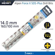 Alpen Force X 14.0 X 160/100 Sds-Plus Drill Bit X4 Cutting Edges