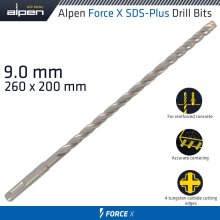 Alpen Force X 9.0 X 260/200 Sds-Plus Drill Bit X4 Cutting Edges