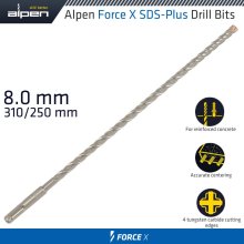 Alpen Force X 8.0 X 310/250 Sds-Plus Drill Bit X4 Cutting Edges