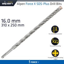 Alpen Force X 16.0 X 310/250 Sds-Plus Drill Bit X4 Cutting Edges