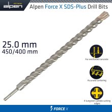 Alpen Force X 25.0 X 450/400 Sds-Plus Drill Bit X4 Cutting Edges