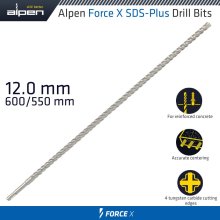 Alpen Force X 12.0 X 600/550 Sds-Plus Drill Bit X4 Cutting Edges