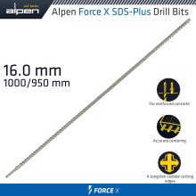 Alpen Force X 16.0 X 1000/950 Sds-Plus Drill Bit X4 Cutting Edges