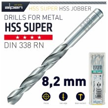 Alpen HSS Super Drill Bit 8.2mm Bulk