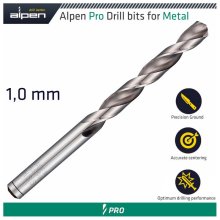 Alpen Pro 1.0mm HSS Drill Din 338 Rn 135