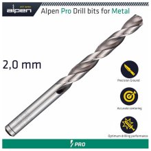 Alpen Pro 2.0mm HSS Drill Din 338 Rn 135