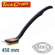 Tork Craft Braai Bbq Brass Wire Brush 450mm Handle 18" Tcw