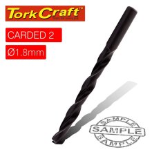 Tork Craft Drill Bit HSS Standard 1.8mm 2/Card