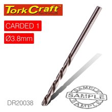Tork Craft Drill Bit HSS Industrial 3.8mm 135deg 1/Card