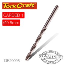 Tork Craft Drill Bit HSS Industrial 9.5mm 135deg 1/Card