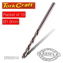 Tork Craft Drill Bit HSS Industrial 1.0mm 135deg Packet Of 10