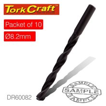 Tork Craft Drill Bit HSS Standard 8.2mm Packet Of 10