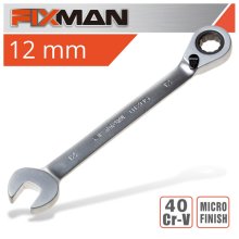 FIXMAN REVERSIBLE COMBINATION RATCHETING WRENCH 12MM